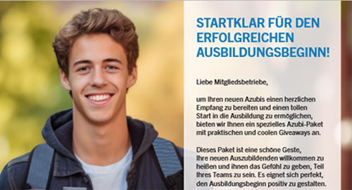 Titelbild zum News-Artikel Sonderaktion Azubipaket 2025 - Werbematerial